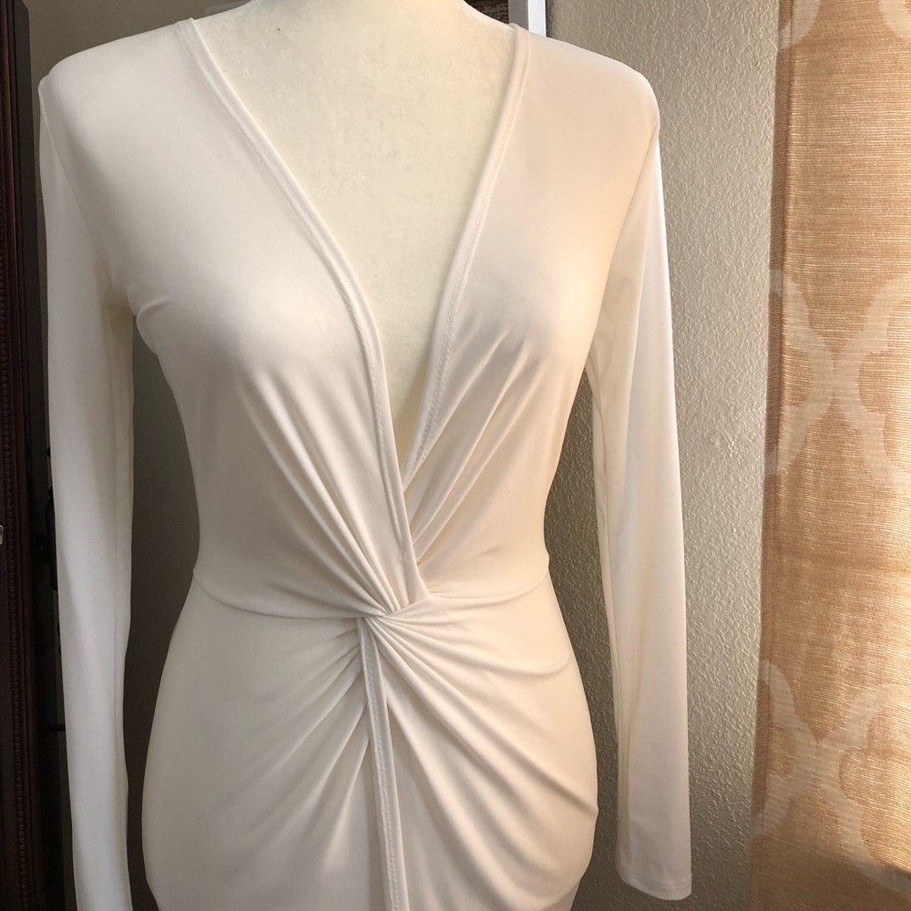 White Dress With A Sexy Twist - Picture 2 of 6